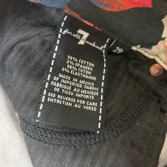 🌹🌹7 For All Mankind Mid-Rise Skinny Jeans in Victorian Garden 🌹🌹 - Picture 3 of 6